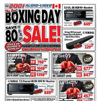 2001 Audio Video Boxing Day Sale December 24 - 30 2021
