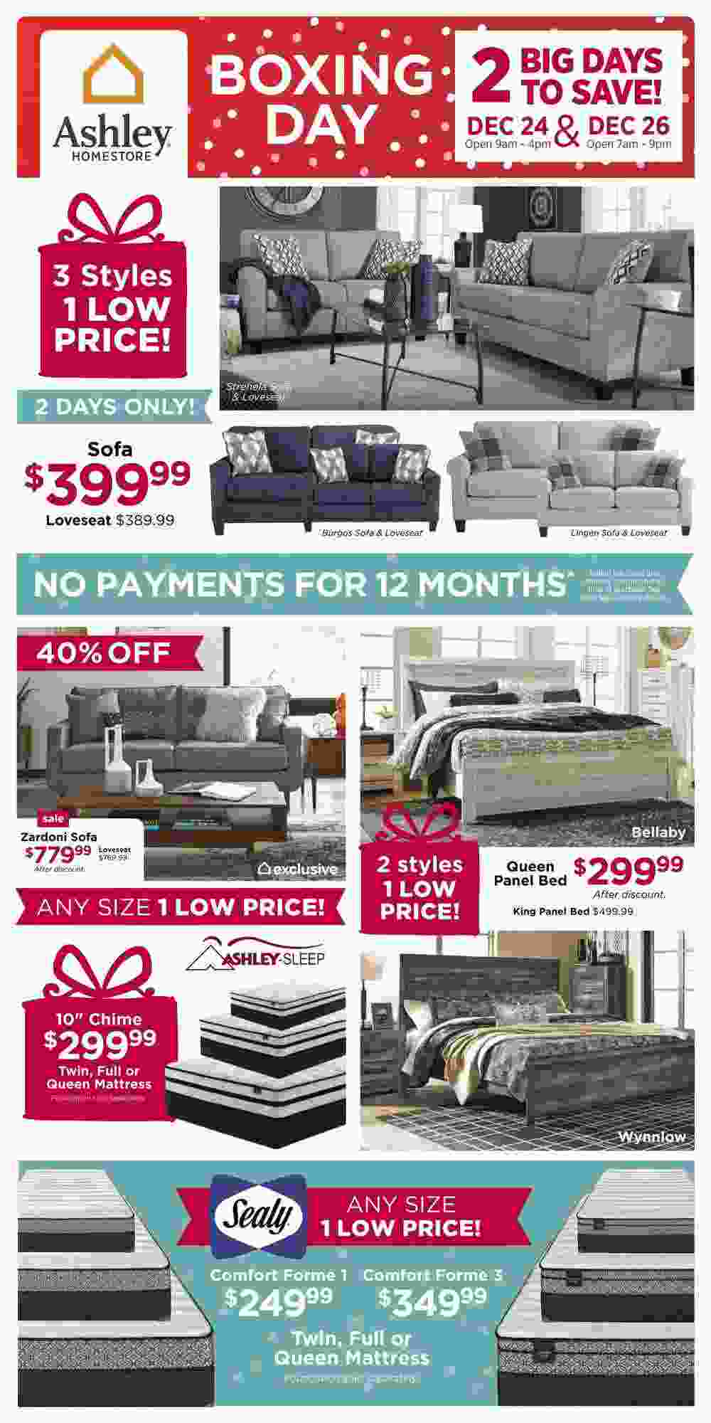 Ashley Furniture Homestore Flyer On Boxing Day Sale December 24