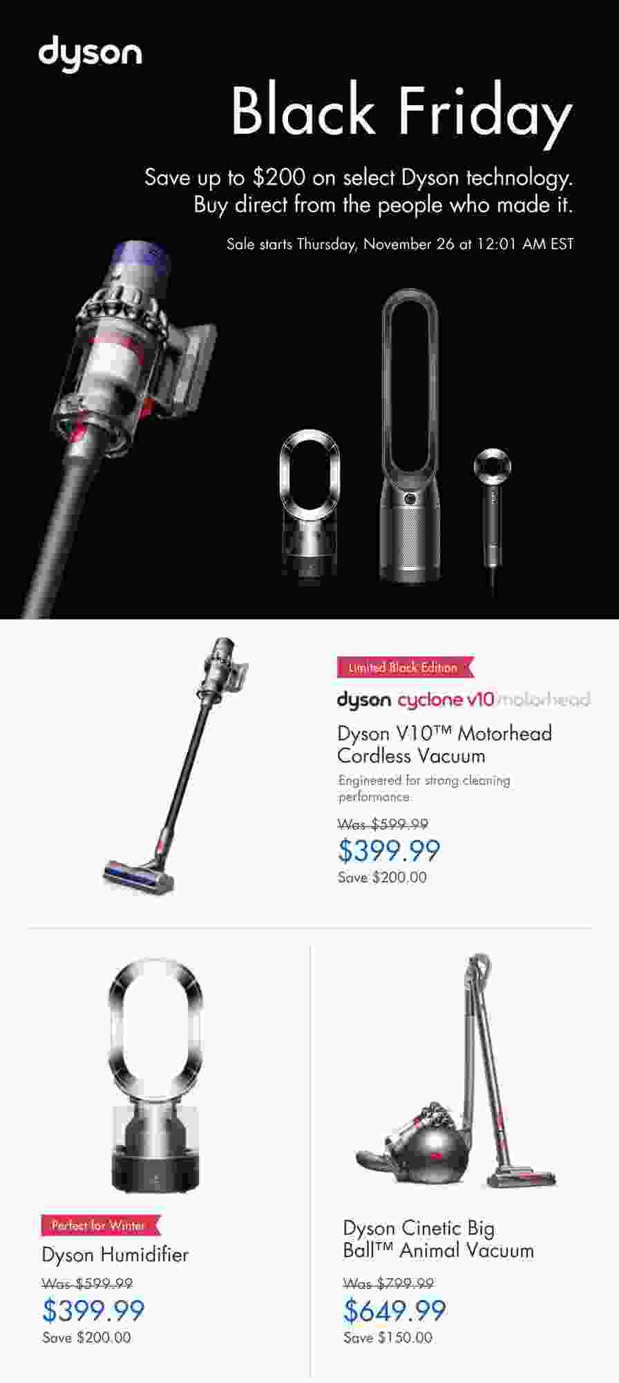 Dyson Flyer Black Friday November 26 December 3 2020
