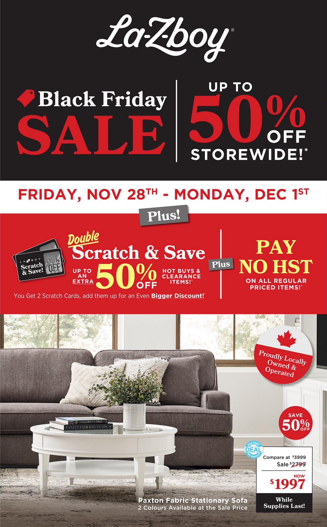 La-Z-Boy Black Friday November 28 - December 1 2025
