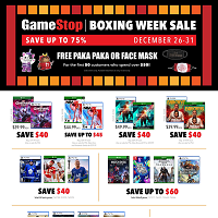 GameStop Boxing Week Sale December 26 - 31 2021