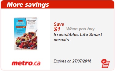 Metro Cereals Coupon Save $1