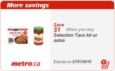 Metro Coupons July 21 - 27 2016 Save $1 Taco Kit Coupon