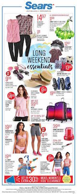 Sears Flyer 30 July 2016