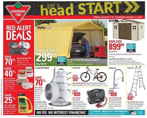 Canadian Tire Flyer 4 Aug 2016