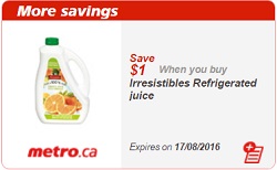 Metro Coupons Save $1 on Refrigerated Juice Aug 11 - 17