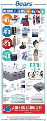 Sears Flyer 8 Aug 2016