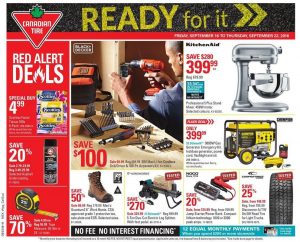 Canadian Tire Flyer September 19 2016 Red Alert Deals