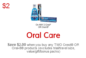 No Frills Printable Coupon Save $2 on Oral-B Products