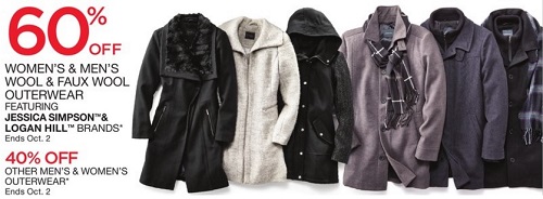 Sears Days Sale 60% Off Wool and Faux Wool