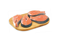 Metro Savings Atlantic salmon steaks family pack only $7.99 lb.