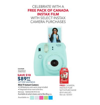 Save $10 on Mini 9 Instant Camera
