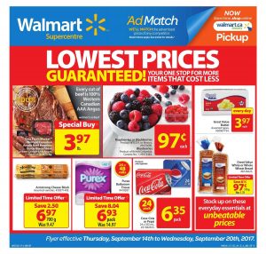 Walmart Flyer Lowest Prices 14 - 20 Sep 2017