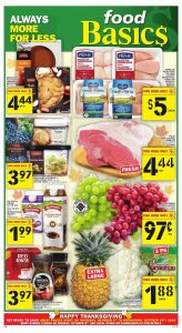 Food Basics Flyer Happy Thanksgiving 9 Oct 2018