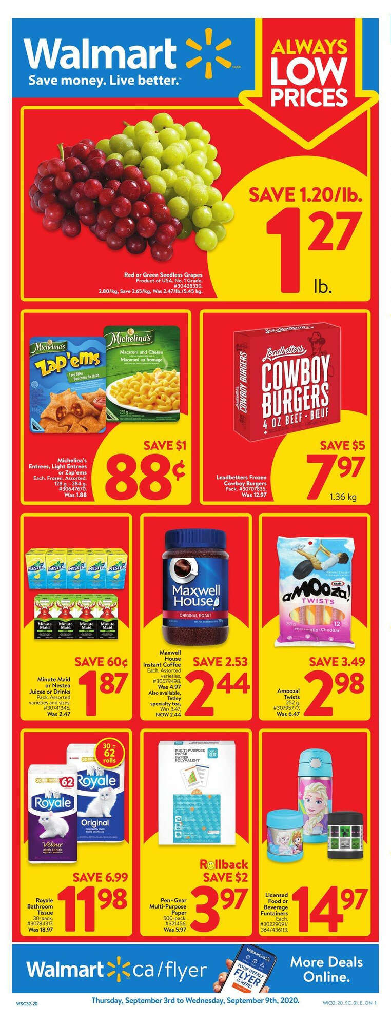 Walmart Flyer Special Deals 5 Sept 2020
