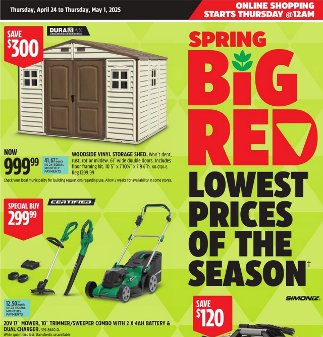 Canadian Tire Flyer Weekly Offers 28 April 2025
