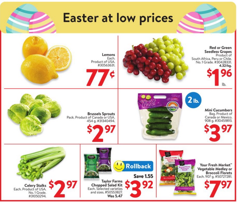 Walmart Flyer Easter Deals 20 April 2025