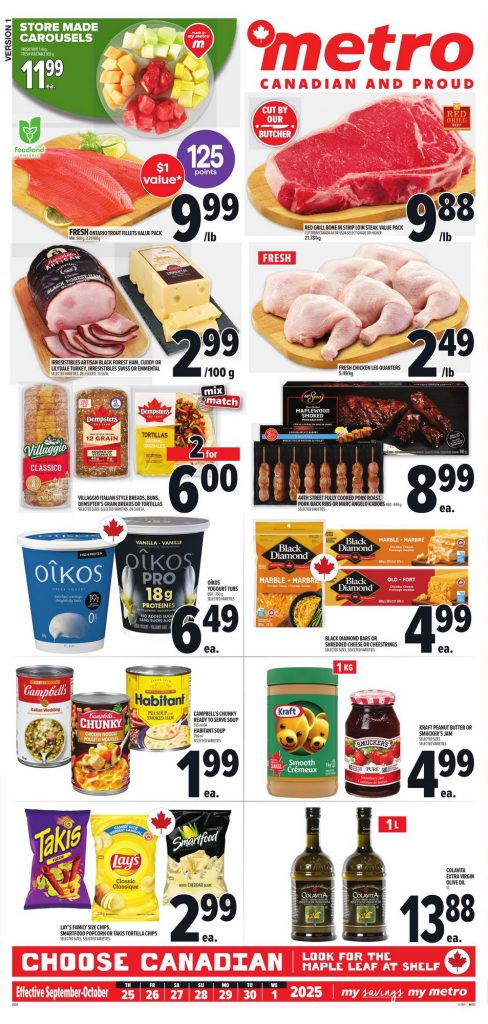 Metro Flyer September 25 – October 1, 2025 Ontario Weekly Specials