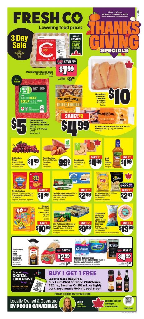 FreshCo Flyer October 2 – October 8, 2025 Ontario Thanksgiving Specials