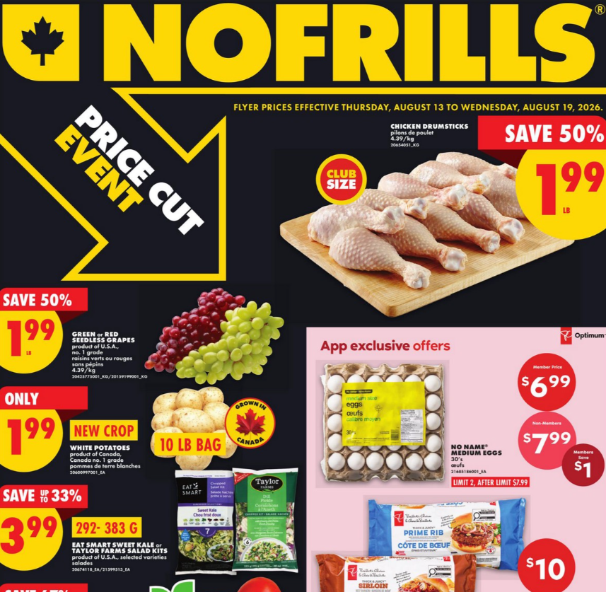 No Frills Flyer Weekly Deals 14 August 2026