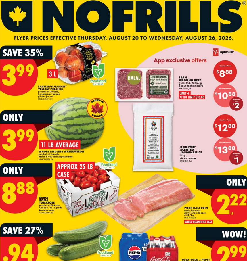 No Frills Flyer Weekly Sales 19 August 2026