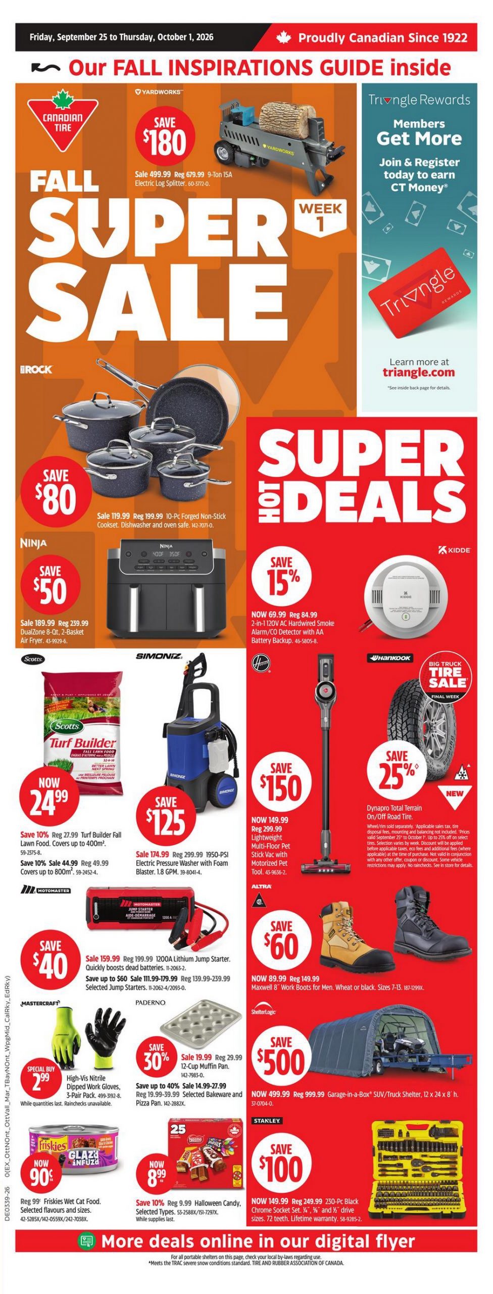 Canadian Tire Flyer Fall Savings 25 September 2026