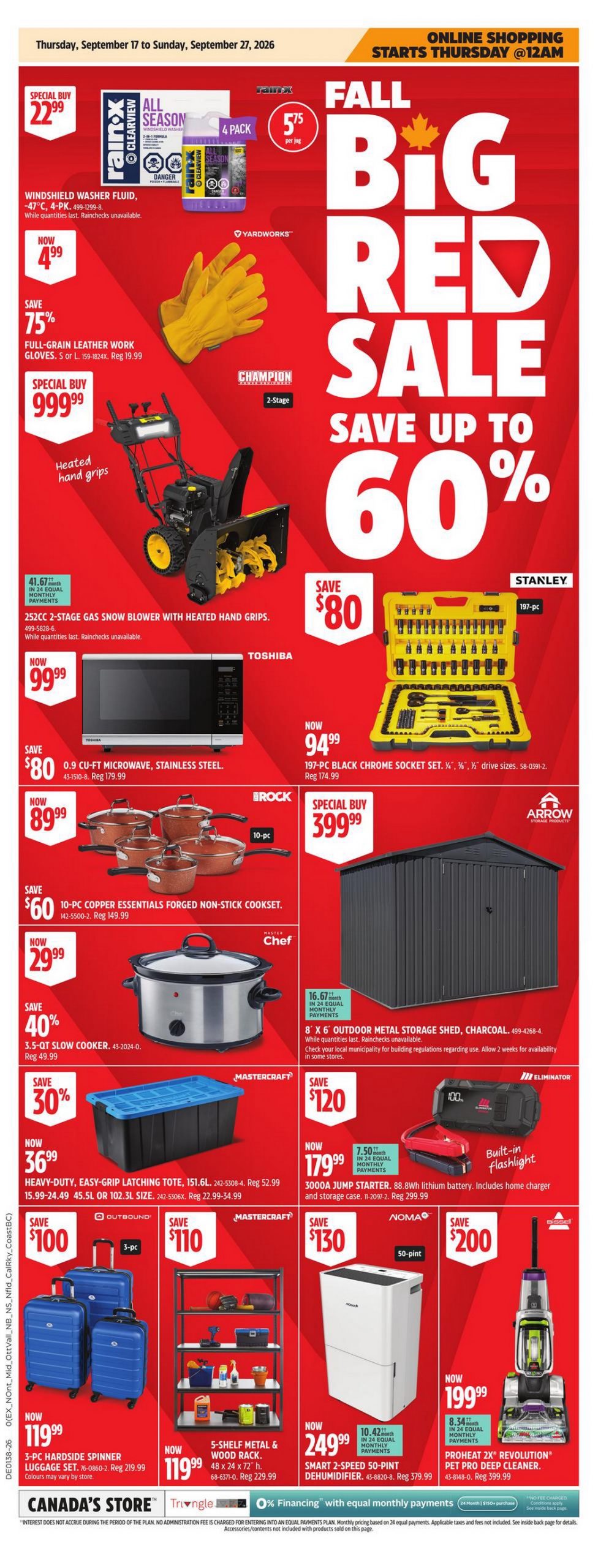 Canadian Tire Flyer Special Deals 17 September 2026