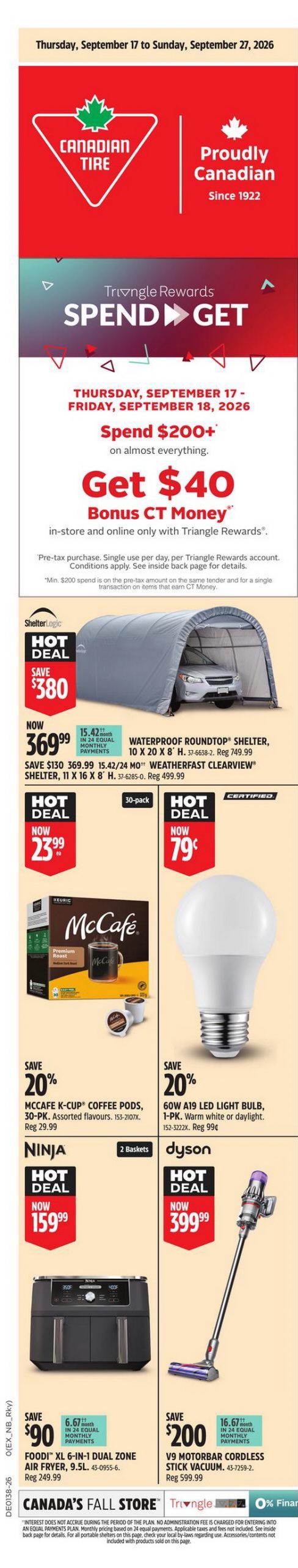 Canadian Tire Flyer Weekly Deals 21 September 2026
