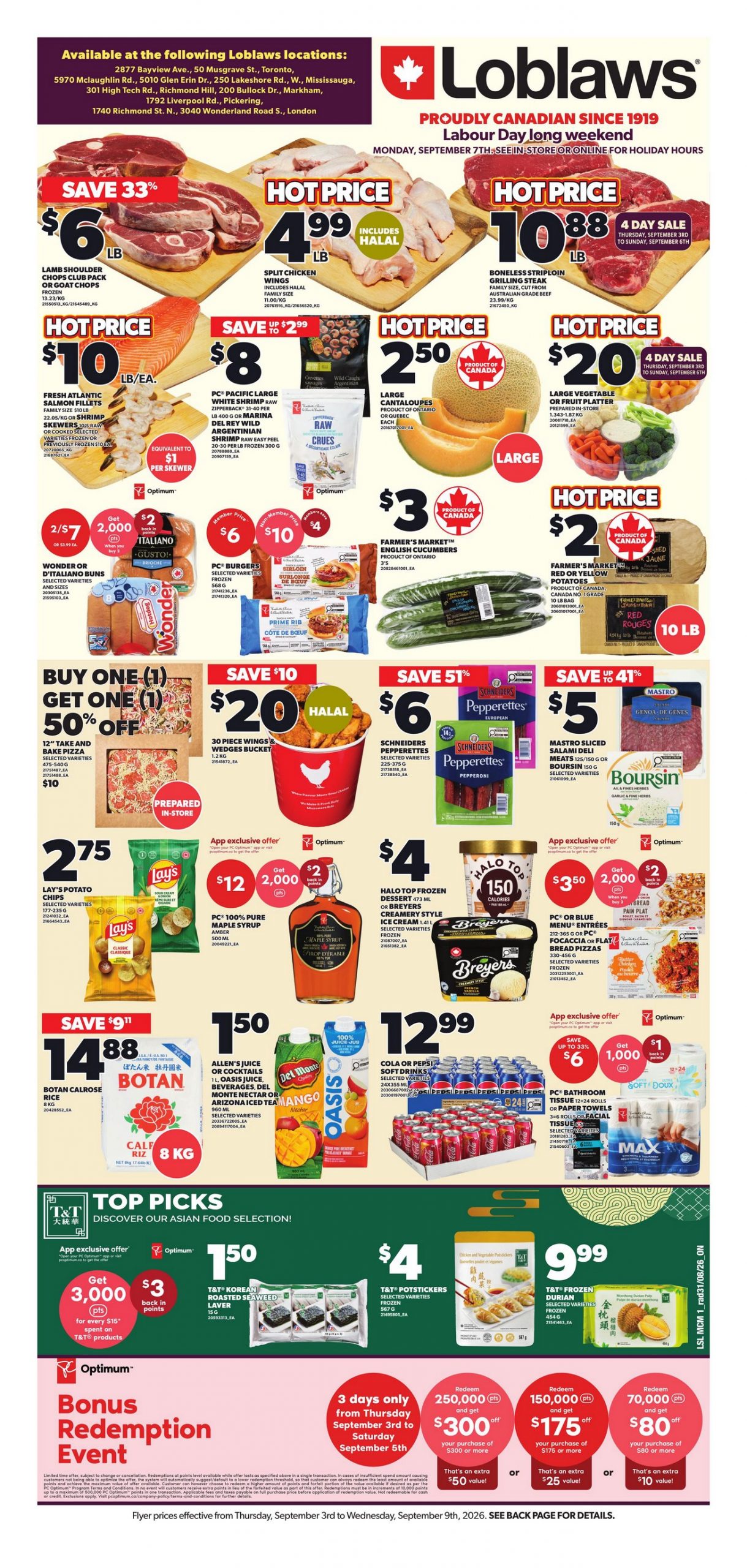 Loblaws Flyer Weekly Deals 2 September 2026