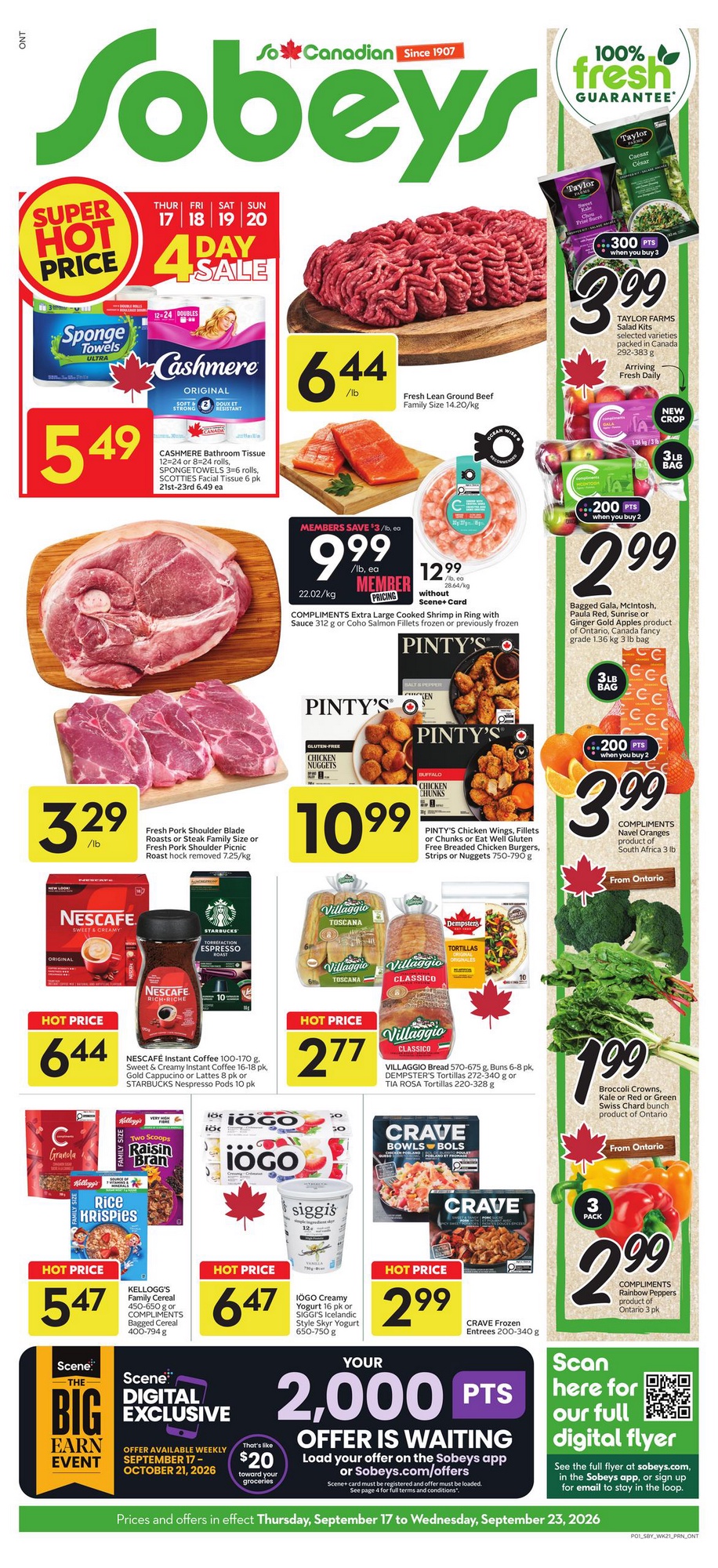 Sobeys Flyer Special Deals 19 September 2026
