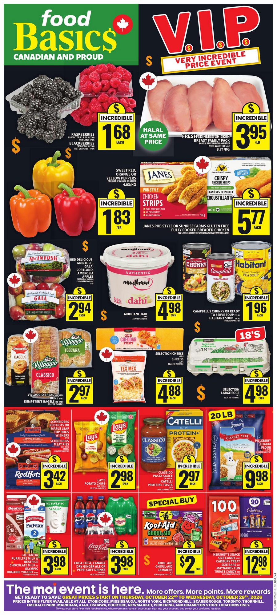 Food Basics Ontario weekly flyer, October 22-28, 2026, source page 1