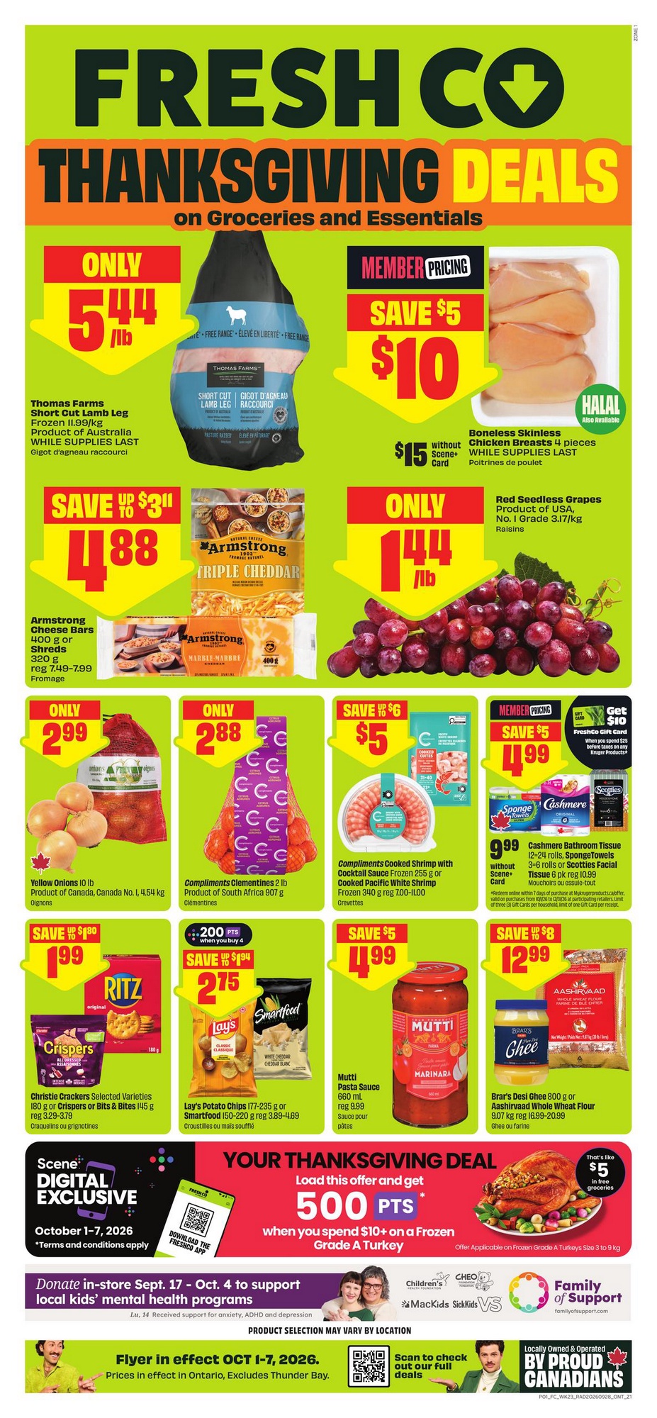 FreshCo Flyer Canadian Thanksgiving Menu Planning 3 October 2026