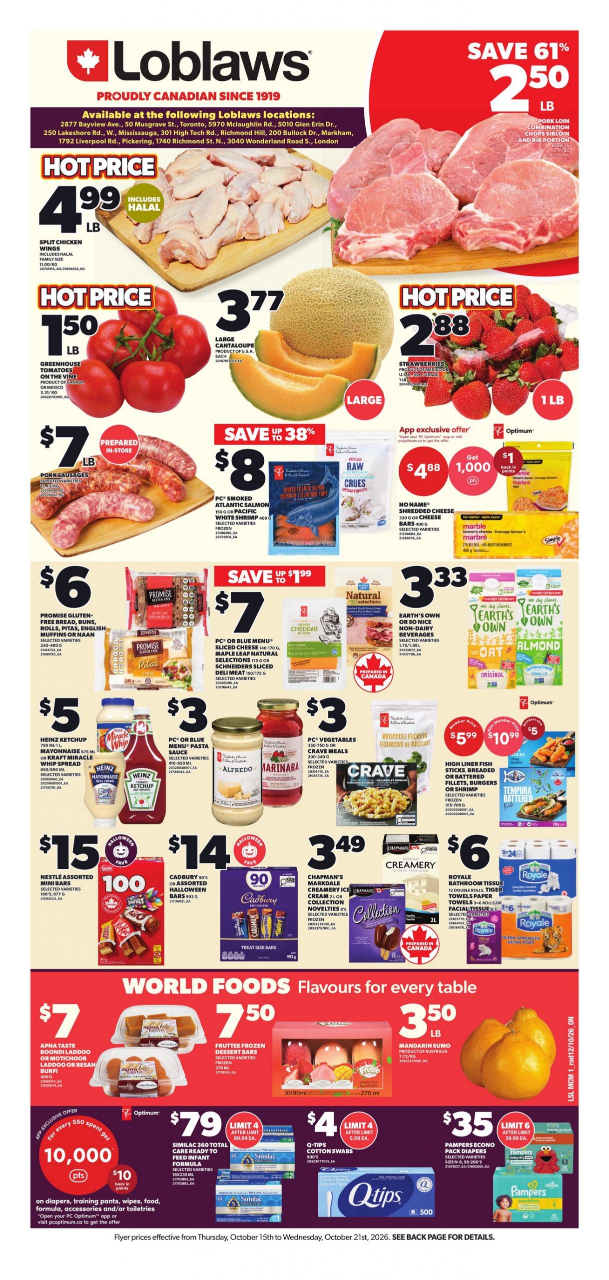 Loblaws Flyer Halloween Treat Budget Planning 15 October 2026