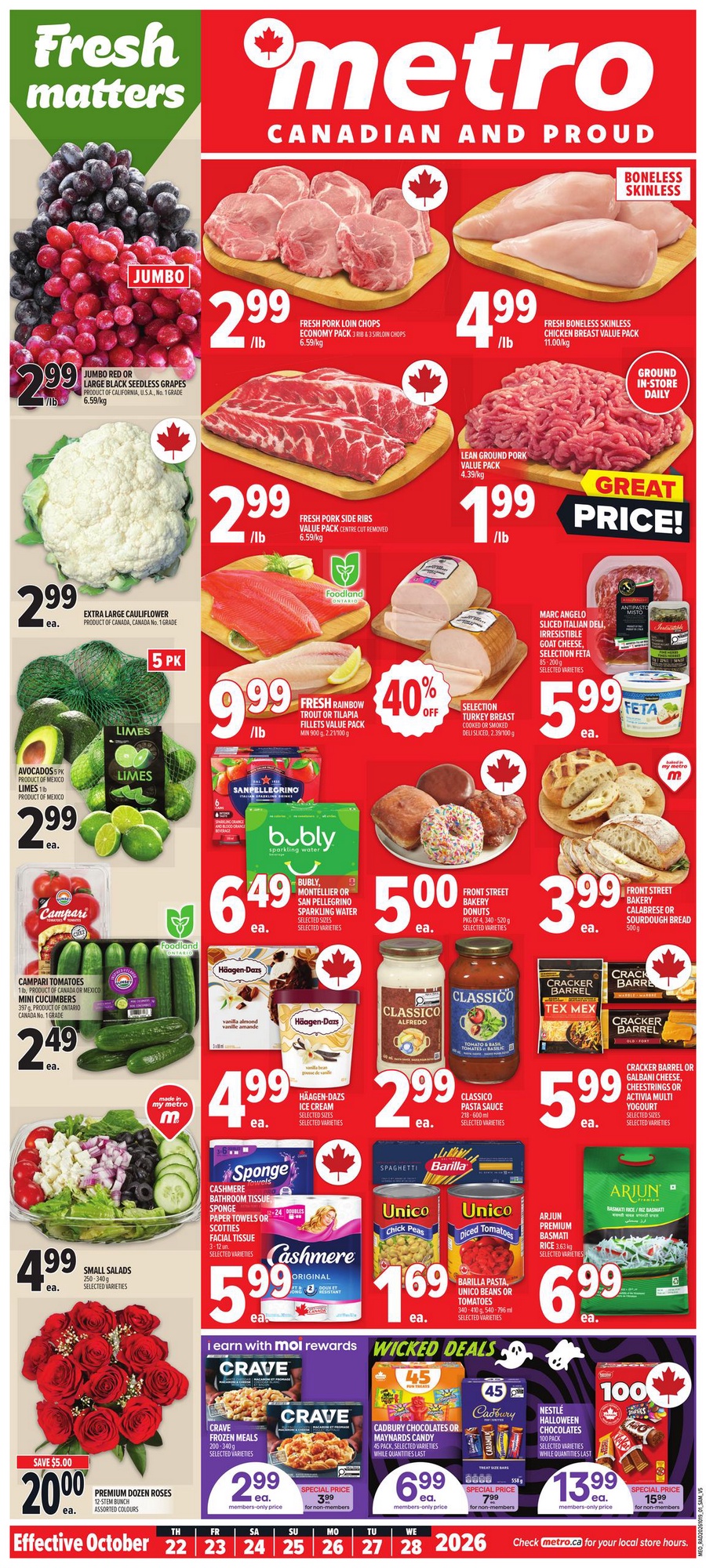 Metro Ontario weekly flyer, October 22-28, 2026, page 1
