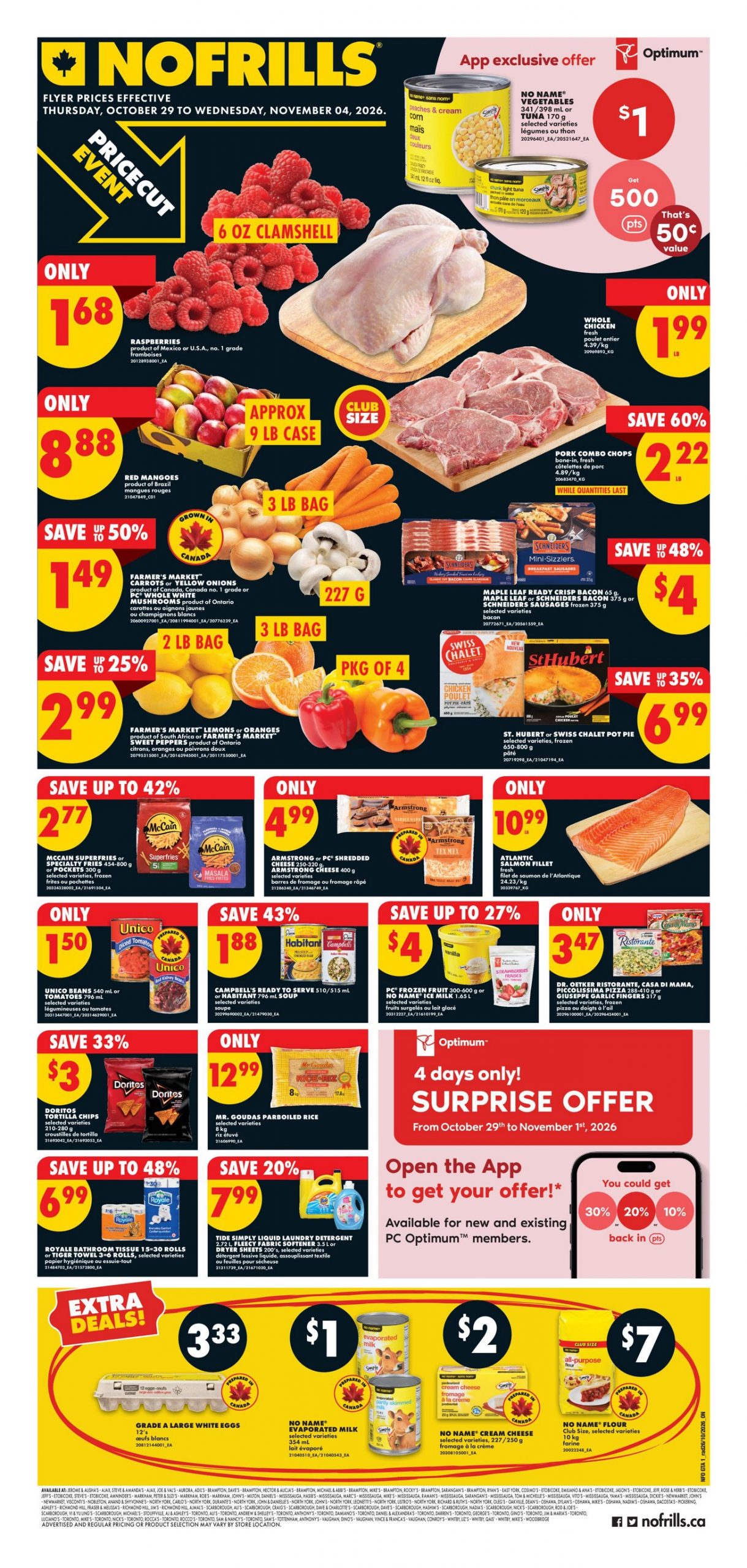 No Frills Ontario flyer October 29-November 4, 2026, page 1