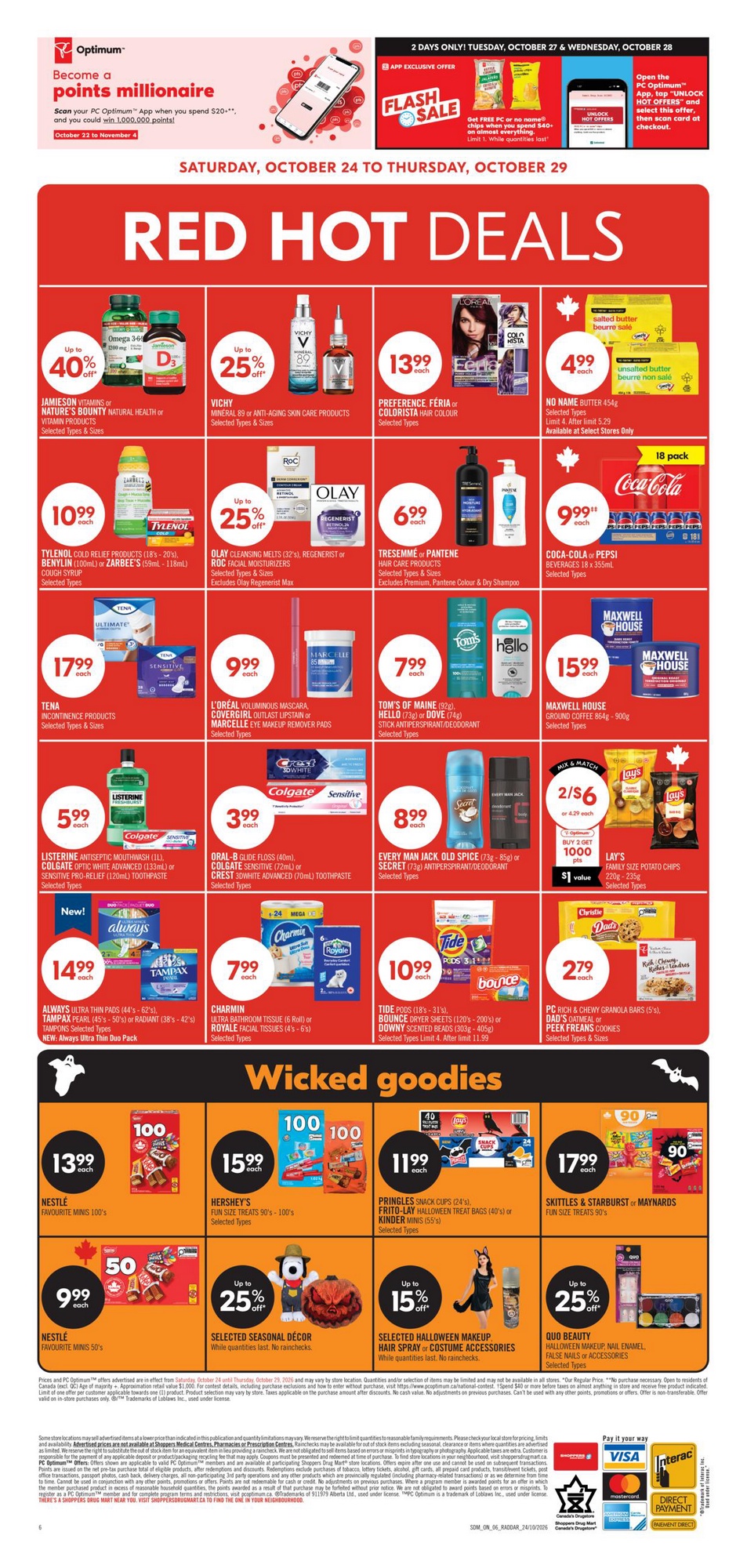 Shoppers Drug Mart Ontario flyer October 24–29, 2026: treat pack prices