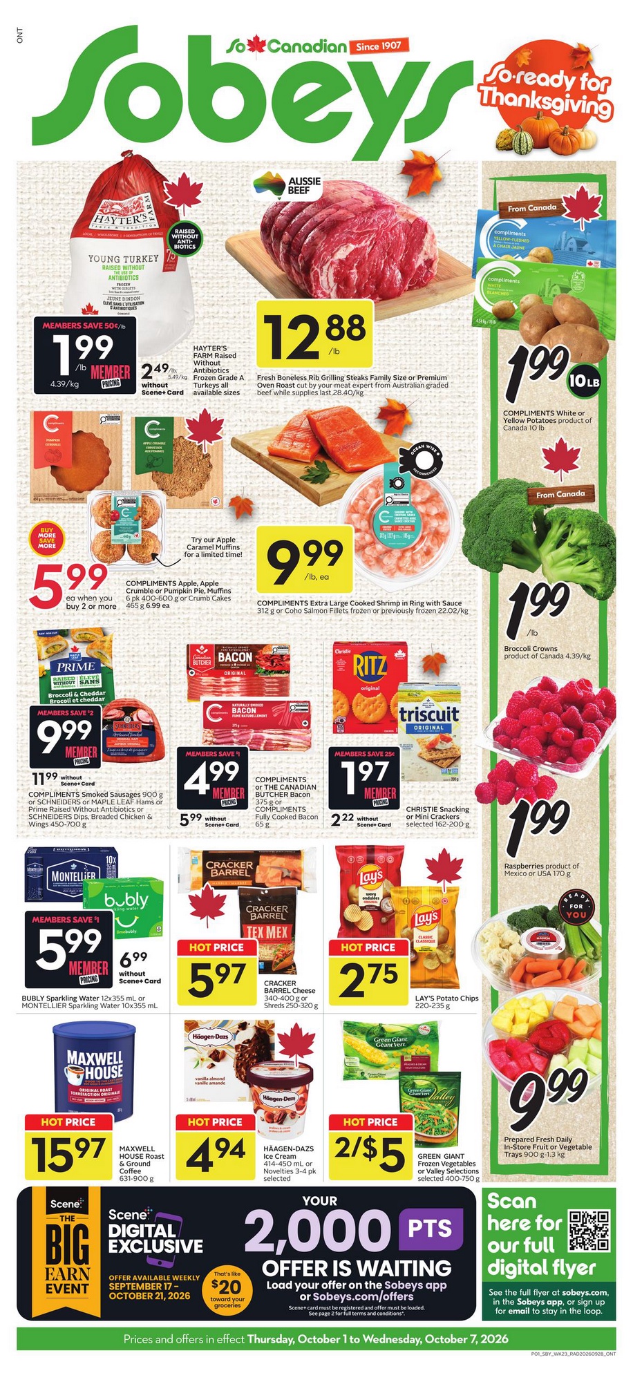 Sobeys Flyer Canadian Thanksgiving Table Planning 1 October 2026