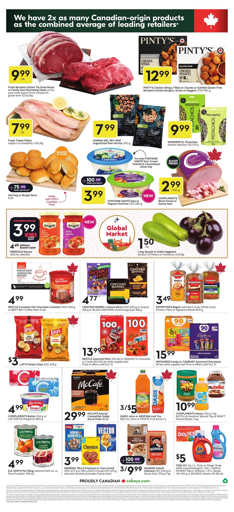 Sobeys Ontario flyer October 29-November 4, 2026, page 4; selected candy prices end October 31