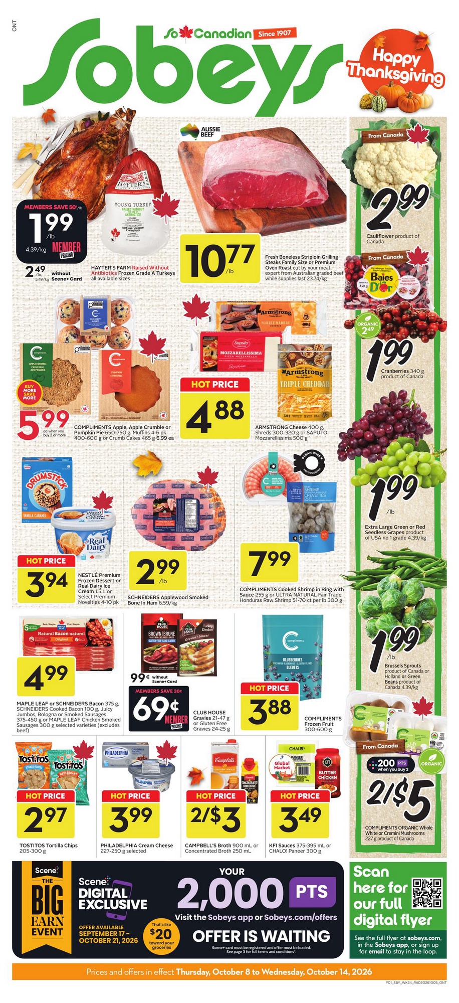 Sobeys Flyer Thanksgiving Ham Planning 8 October 2026